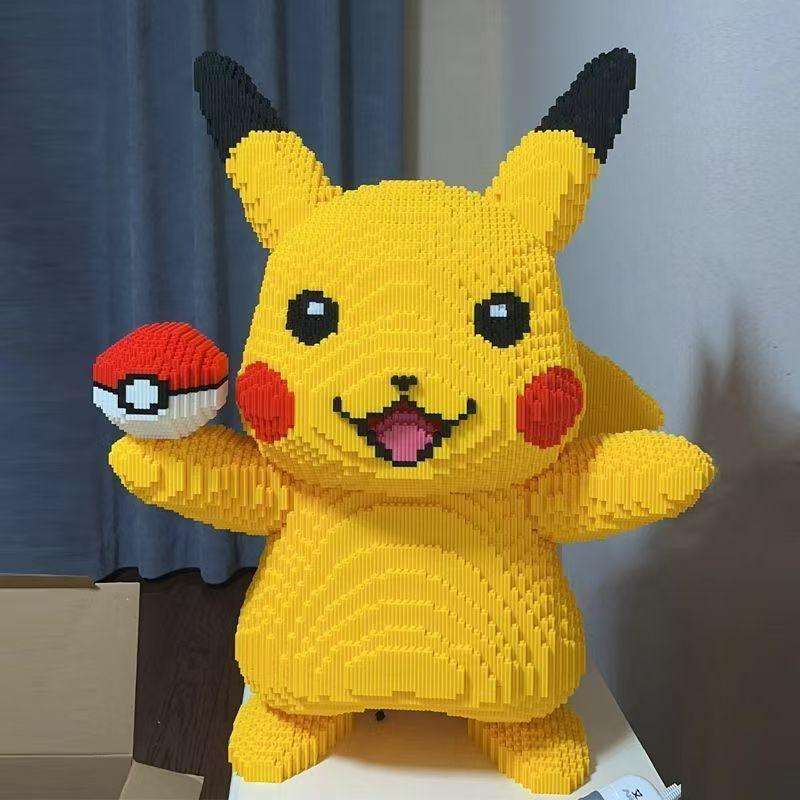 Gyermek Építőjátékok |   Óriási Pikachu 3D Puzzle Építőjáték, Több Mint 10,000 Darab, Divatos Kirakós Ajándék Fiúknak És Lányoknak, Dekorációs Figura. Gyermek Építőjátékok Gyermek Építőjátékok